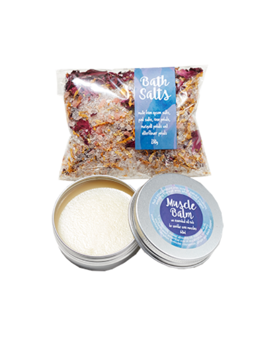 Soothe Gift Pack | Wheatbag, Bath Salts, Muscle Balm