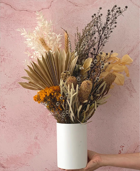 Load image into Gallery viewer, Rustic Dried Flowers + Vase
